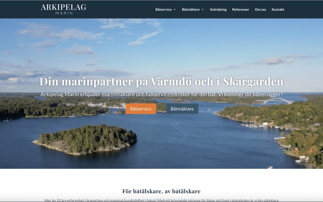 Lansering av SEO-optimerad Webbplats till Arkipelag Marin