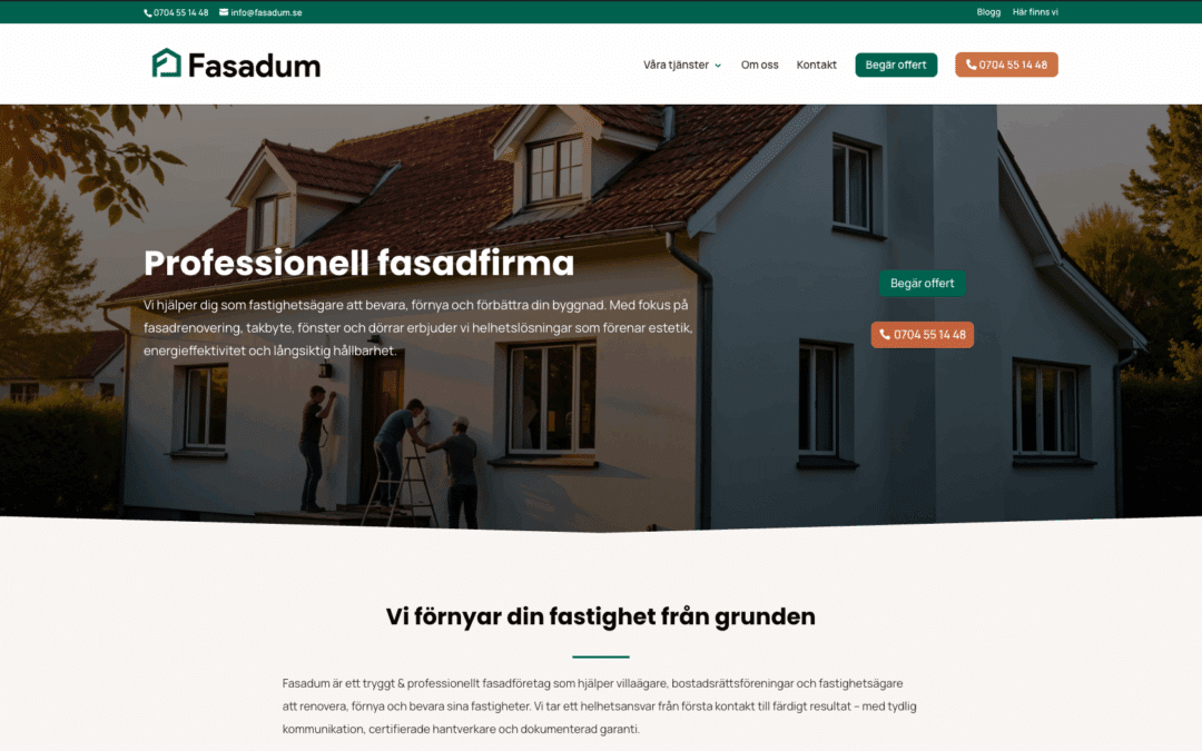 Fasadum lanserar ny hemsida